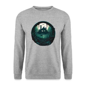 Die Versunkene Stadt Atlantis - Unisex Pullover - Weißgrau meliert - Vorne - Alina (178cm) & Michal (187cm)