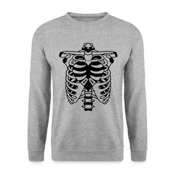 BONES - Unisex Sweatshirt - salt & pepper - Front - Alina (178cm) & Michal (187cm)