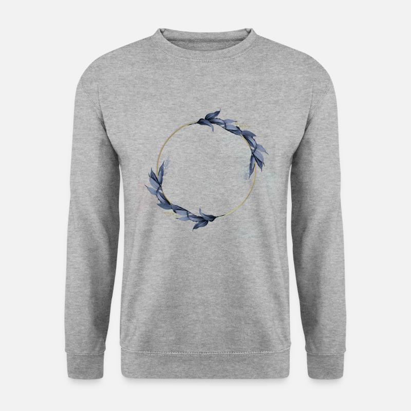 Blumenring - Unisex Pullover - Weißgrau meliert