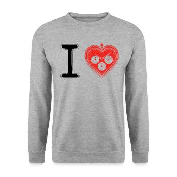 Live Laugh Chronolove to the fullest - Unisex Pullover - Weißgrau meliert - Vorne - Alina (178cm) & Michal (187cm)