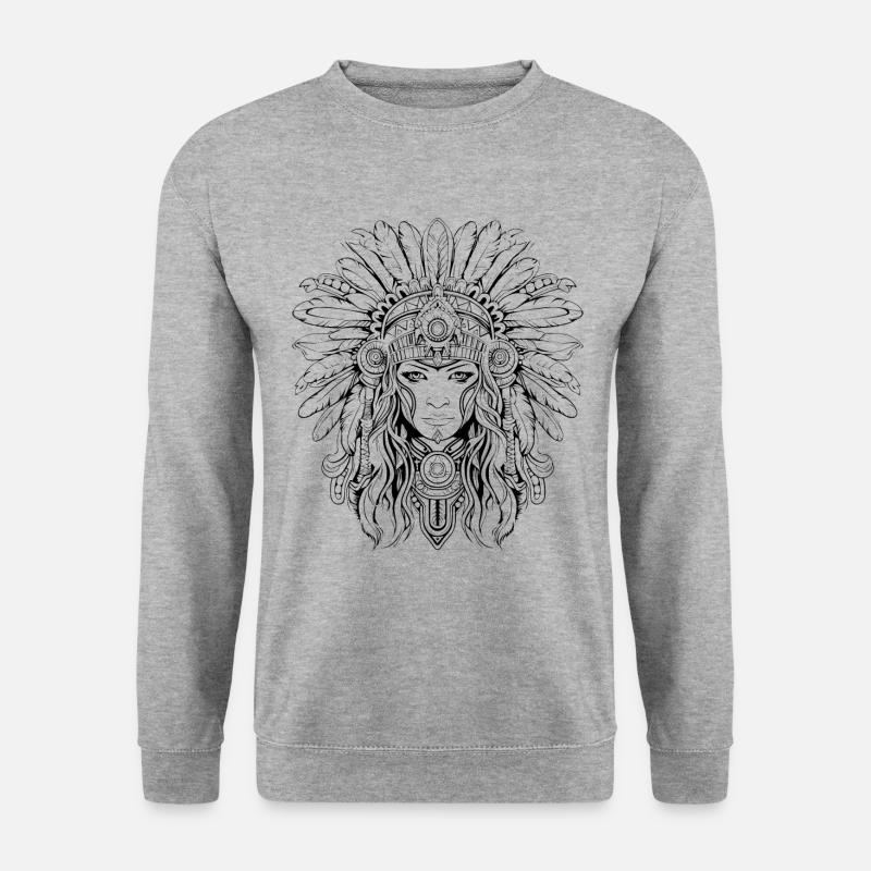 Indian Summer - Unisex Pullover - Weißgrau meliert