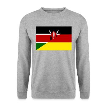 Germany Scotland Flag - Unisex Sweatshirt - salt & pepper - Front - Alina (178cm) & Michal (187cm)