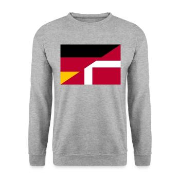 Allemagne Danemark Drapeau - Sweat-shirt Unisexe - gris chiné - Devant - Alina (178cm) & Michal (187cm)
