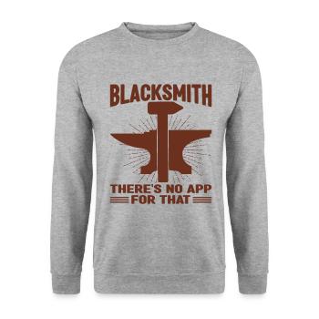 Blacksmith Theres No App For That Metalsmith Gift - Unisex Sweatshirt - salt & pepper - Front - Alina (178cm) & Michal (187cm)