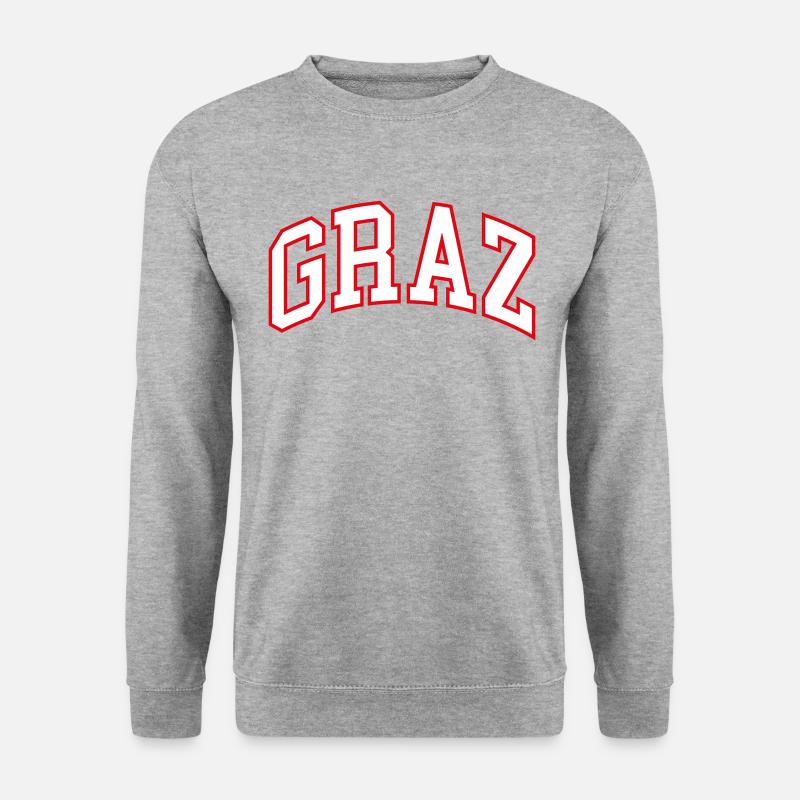 Graz - Unisex Pullover - Weißgrau meliert