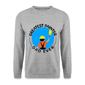 House Painter Dad Unique Gifts - Unisex Sweatshirt - salt & pepper - Front - Alina (178cm) & Michal (187cm)