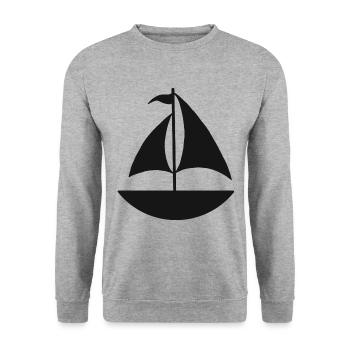 Voilier bateau voilier voilier cadeau - Sweat-shirt Unisexe - gris chiné - Devant - Alina (178cm) & Michal (187cm)