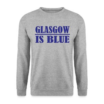 Glasgow Is Blue - Unisex Sweatshirt - salt & pepper - Front - Alina (178cm) & Michal (187cm)