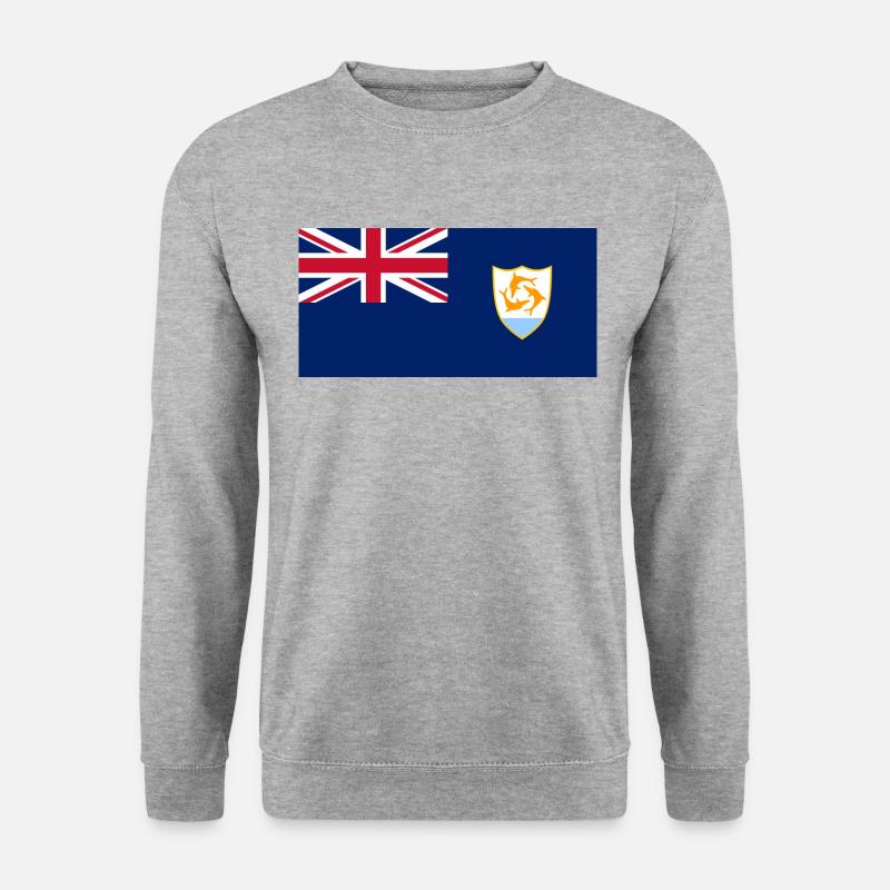 Anguilla - Unisex Pullover - Weißgrau meliert