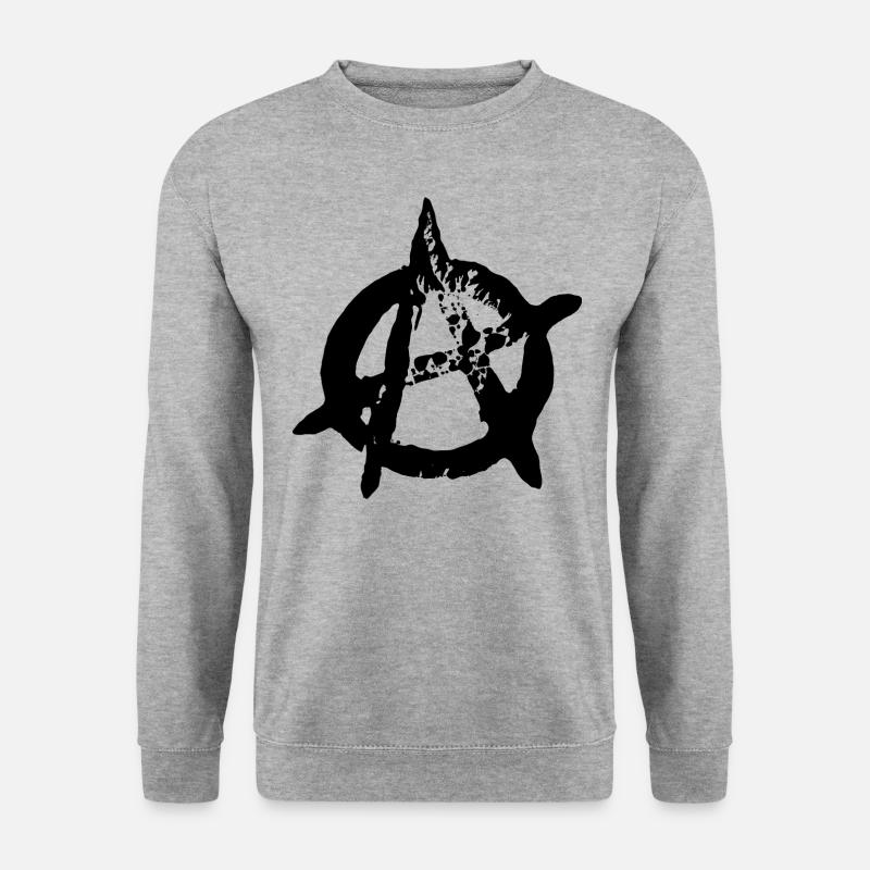 Anarchie - Unisex Pullover - Weißgrau meliert