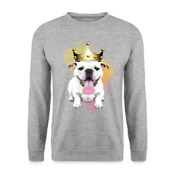 Dog Sayings Dog Dogs Bulldog - Unisex Sweatshirt - salt & pepper - Front - Alina (178cm) & Michal (187cm)