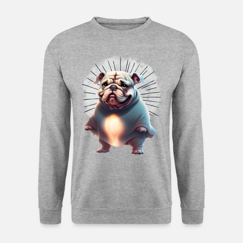 Bouledogue Halloween chien CHIENS - Sweat-shirt Unisexe - gris chiné