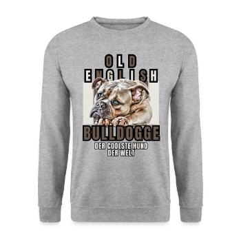 Bouledogue Vieux Bouledogue Anglais Chien Chiens - Sweat-shirt Unisexe - gris chiné - Devant - Alina (178cm) & Michal (187cm)
