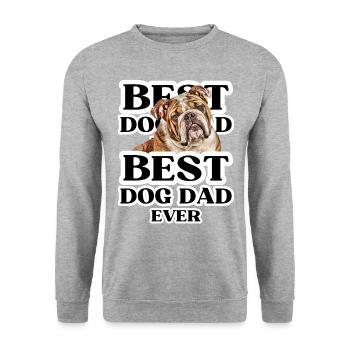 MEILLEUR PAPA CHIEN jamais I cadeau de propriétaire de chien - Sweat-shirt Unisexe - gris chiné - Devant - Alina (178cm) & Michal (187cm)
