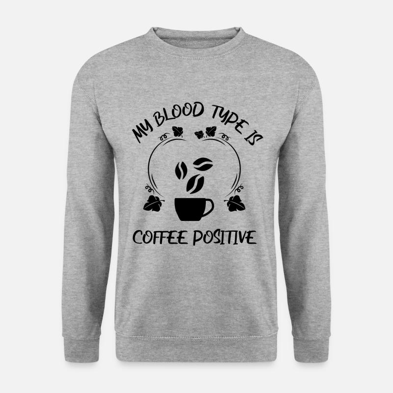Kaffee Espresso Käffchen - Unisex Pullover - Weißgrau meliert