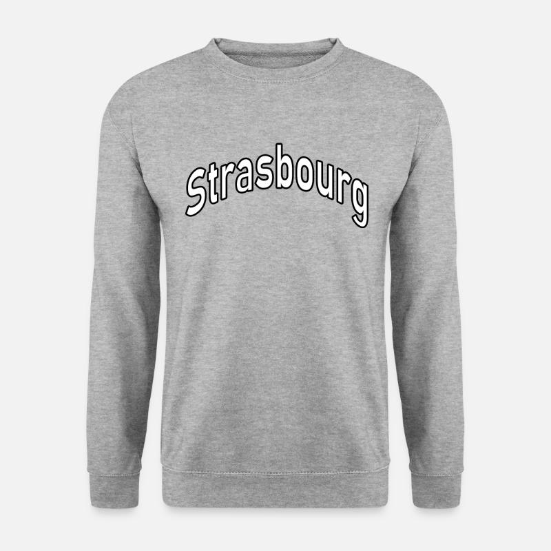 Strasbourg - Unisex Pullover - Weißgrau meliert