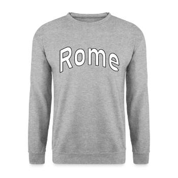 Rome - Unisex Sweatshirt - salt & pepper - Front - Alina (178cm) & Michal (187cm)