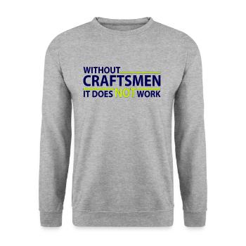 Without Craftsmann - without craftsman - Unisex Sweatshirt - salt & pepper - Front - Alina (178cm) & Michal (187cm)