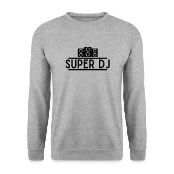 Super dj. Cadeau pour DJ - Sweat-shirt Unisexe - gris chiné - Devant - Alina (178cm) & Michal (187cm)