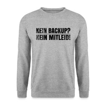 Admin T-Shirt Sysadmin IT Hardware Lustiger Spruch - Unisex Pullover - Weißgrau meliert - Vorne - Alina (178cm) & Michal (187cm)