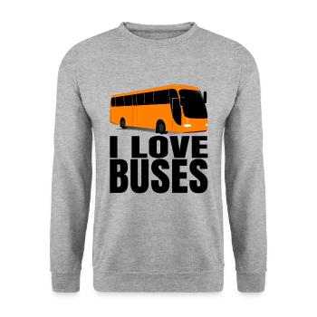 Bus Busfahrer Geburtstag Geschenkidee Herren - Unisex Pullover - Weißgrau meliert - Vorne - Alina (178cm) & Michal (187cm)