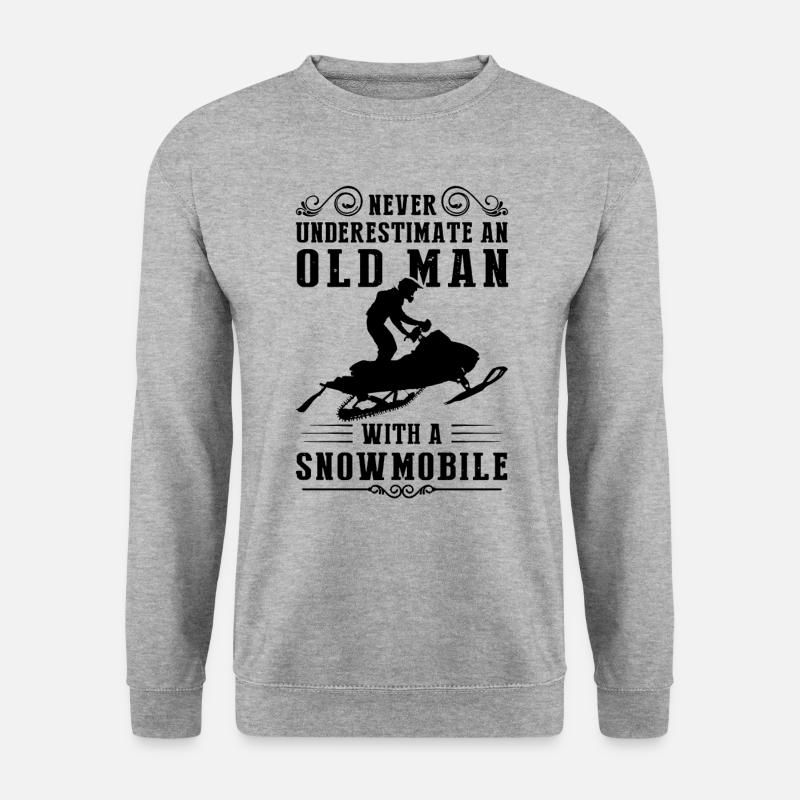 Snowmobile saying snowmobile gift - Unisex Sweatshirt - salt & pepper