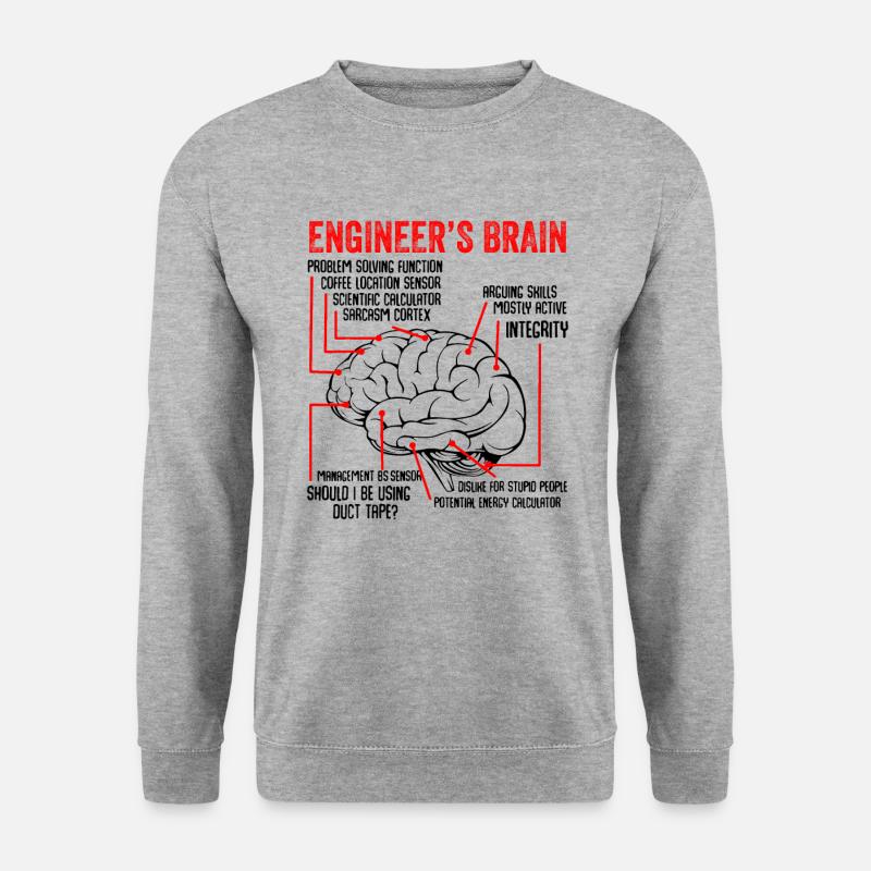 Engineers Brain Engineer Technology Gift - Unisex Sweatshirt - salt & pepper
