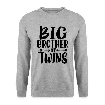 Frère Jumeaux Grossesse Etant - Sweat-shirt Unisexe - gris chiné - Devant - Alina (178cm) & Michal (187cm)