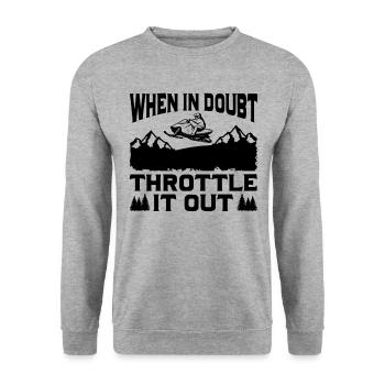 Snowmobile saying snowmobile snowmobile - Unisex Sweatshirt - salt & pepper - Front - Alina (178cm) & Michal (187cm)
