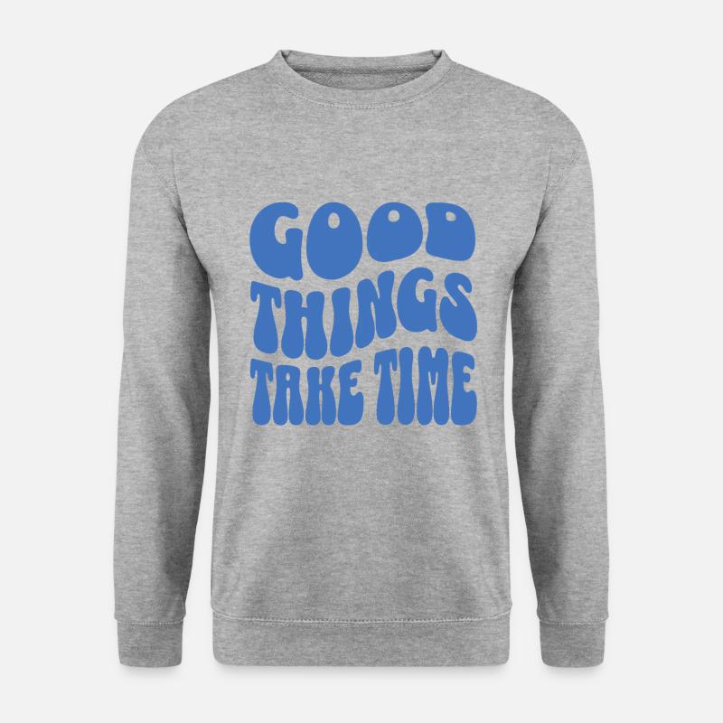 Gut Ding will Weile haben blc - Unisex Pullover - Weißgrau meliert