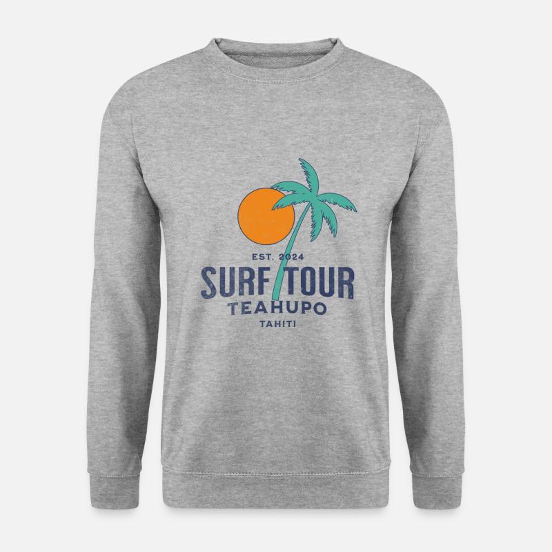 Surf tour Teahupoo Tahiti - Unisex Sweatshirt - salt & pepper