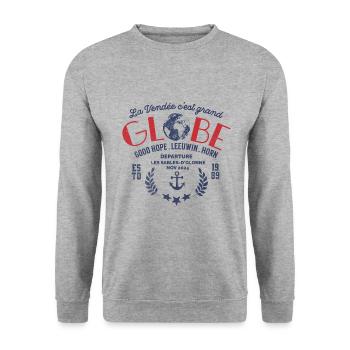Globe nautische Regatta - Unisex Pullover - Weißgrau meliert - Vorne - Alina (178cm) & Michal (187cm)