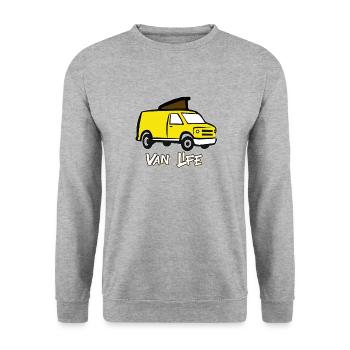 Van life / Nomadlife VANLIFER NOMADS - Sweat-shirt Unisexe - gris chiné - Devant - Alina (178cm) & Michal (187cm)