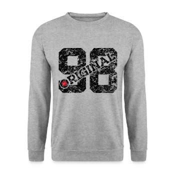 28TH BIRTHDAY 28 YEARS ORIGINAL 1998 - Unisex Sweatshirt - salt & pepper - Front - Alina (178cm) & Michal (187cm)