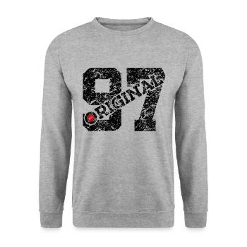 29TH BIRTHDAY 29 YEARS ORIGINAL 1997 - Unisex Sweatshirt - salt & pepper - Front - Alina (178cm) & Michal (187cm)