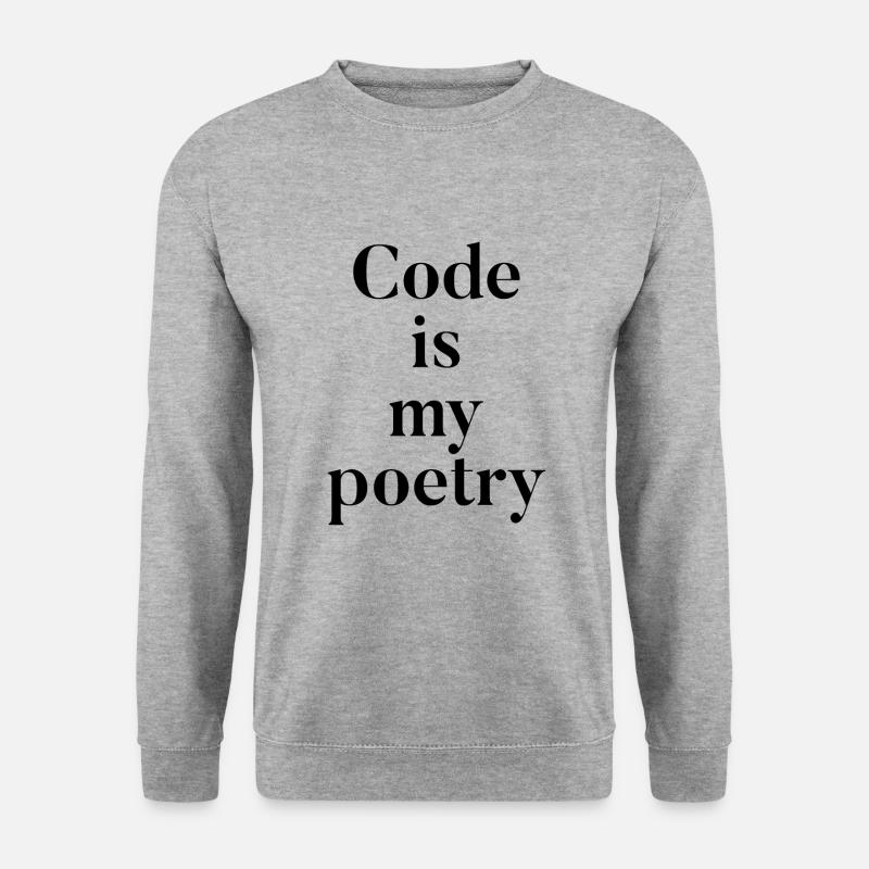 Code is my poetry - Unisex Pullover - Weißgrau meliert