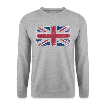 Great Britain Flag - Unisex Sweatshirt - salt & pepper - Front - Alina (178cm) & Michal (187cm)
