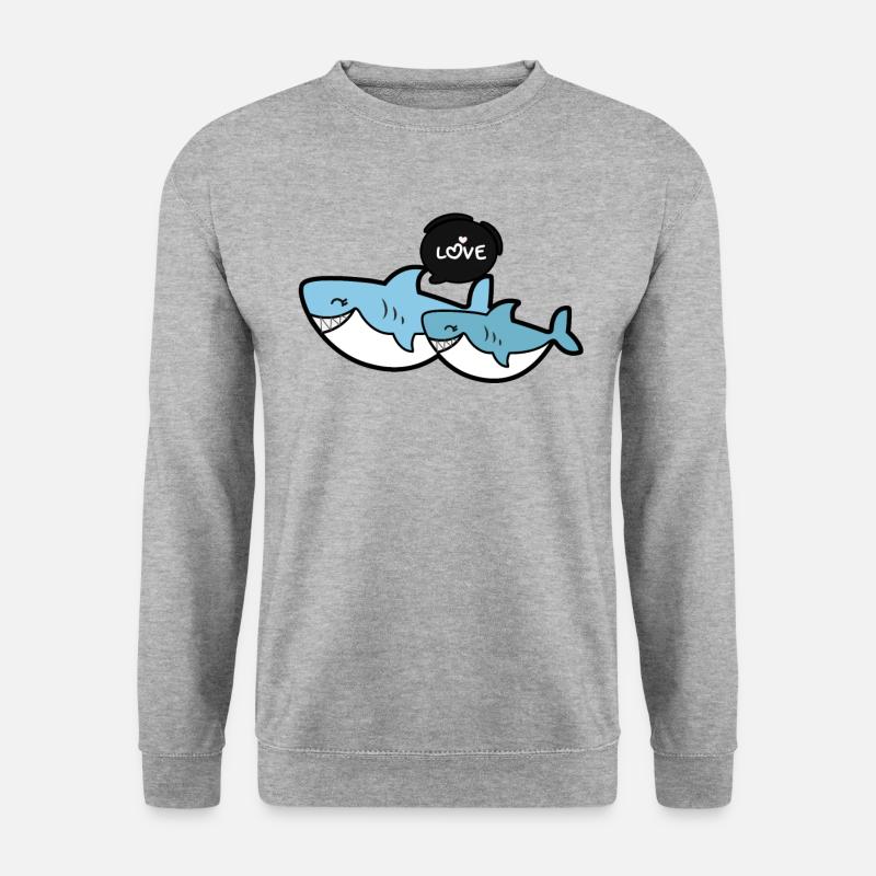 Hai Partner - Unisex Pullover - Weißgrau meliert