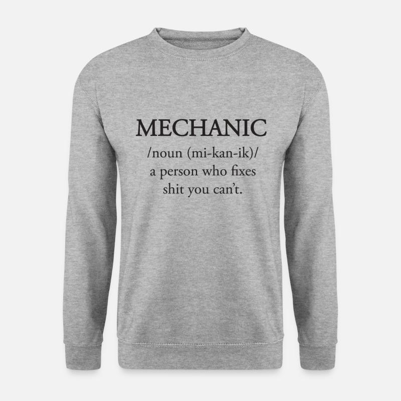Mechaniker - Unisex Pullover - Weißgrau meliert