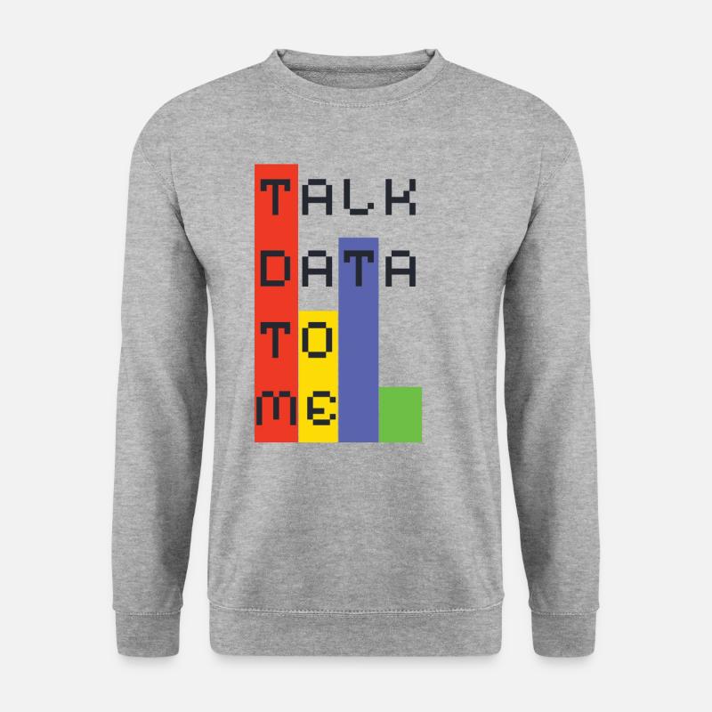 Daten - Unisex Pullover - Weißgrau meliert