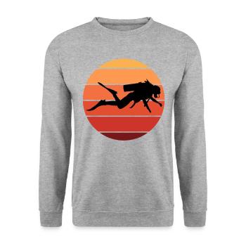 Plongée Sous-marine Coraux - Sweat-shirt Unisexe - gris chiné - Devant - Alina (178cm) & Michal (187cm)