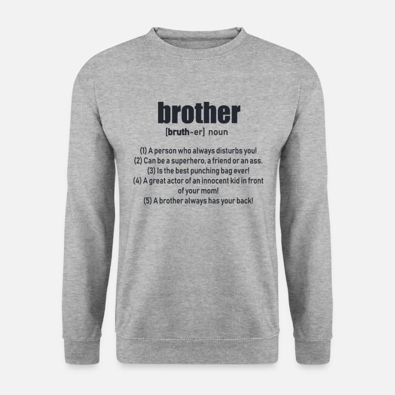 Bruder - Unisex Pullover - Weißgrau meliert
