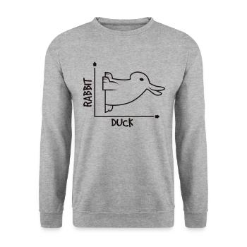 Mathe Nerd Drôle - Sweat-shirt Unisexe - gris chiné - Devant - Alina (178cm) & Michal (187cm)