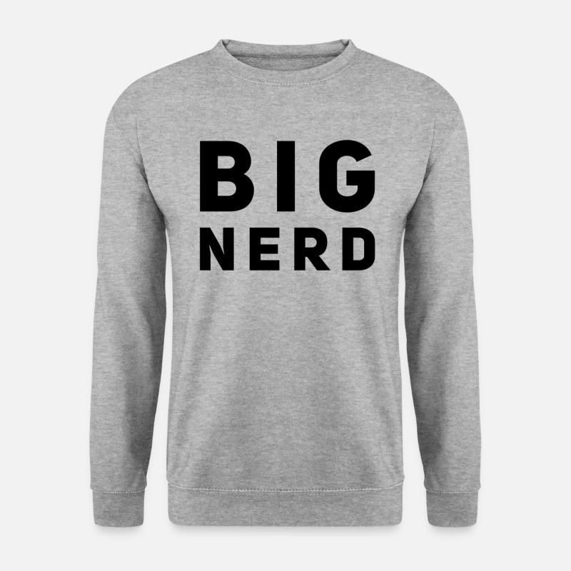 Großer Nerd - Unisex Pullover - Weißgrau meliert
