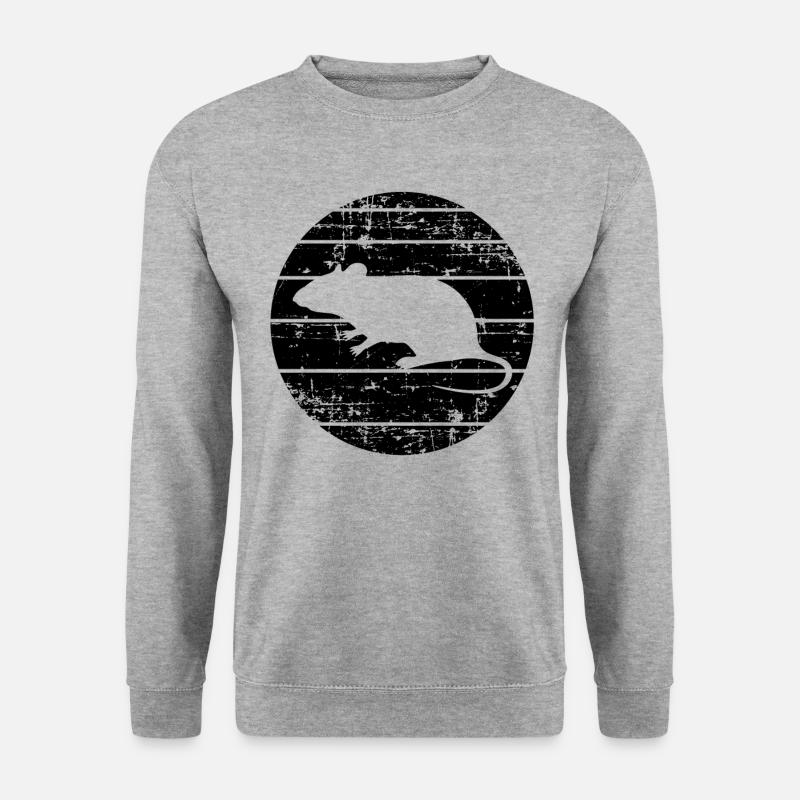 Ratte - Unisex Pullover - Weißgrau meliert