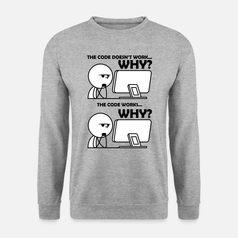 Programming Code Funny - Unisex Sweatshirt - salt & pepper