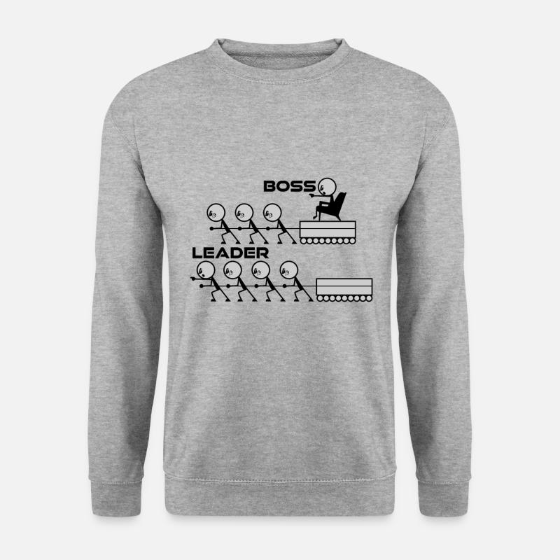 Anführer - Unisex Pullover - Weißgrau meliert