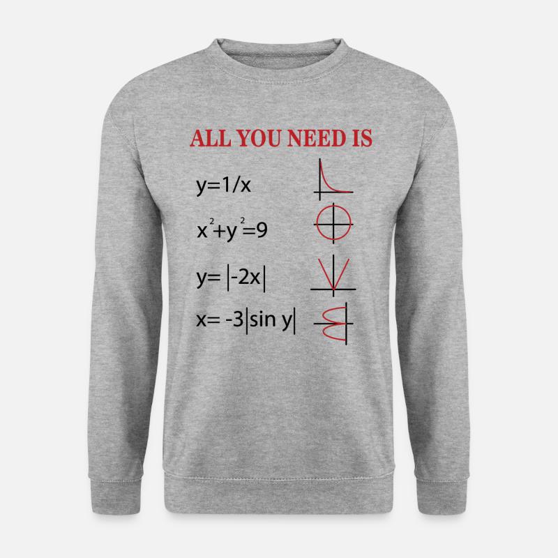 Formel der Liebe - Unisex Pullover - Weißgrau meliert