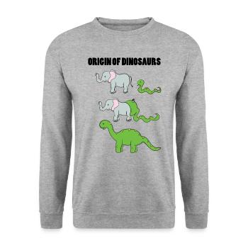 Elephant snake Dino - Unisex Sweatshirt - salt & pepper - Front - Alina (178cm) & Michal (187cm)