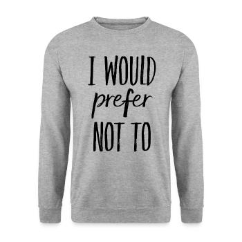 No thanks - Unisex Sweatshirt - salt & pepper - Front - Alina (178cm) & Michal (187cm)